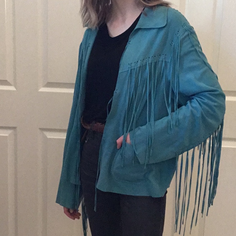 Vintage Tasha Polizzi Fringed Suede Jacket